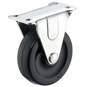 2-1/2" x 13/16" Rigid Top Plate Casters With Soft Rubber Wheels - 2-1/2" x 13/16" Rigid Top Plate Casters With Soft Rubber Wheels