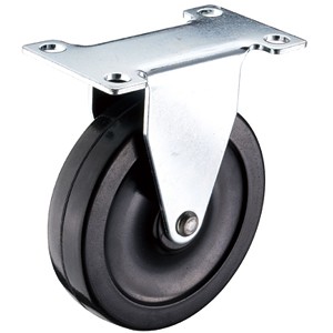 4" x 15/16" Rigid Top Plate Casters With Soft Rubber Wheels - 4" x 15/16" Rigid Top Plate Casters With Soft Rubber Wheels