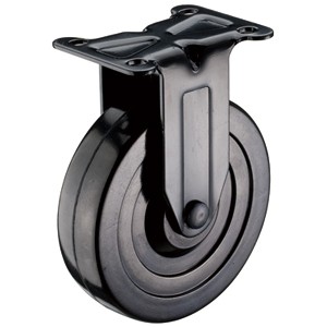 5" x 1-1/4" Rigid Top Plate Casters With Soft Rubber Wheels - 5" x 1-1/4" Rigid Top Plate Casters With Soft Rubber Wheels
