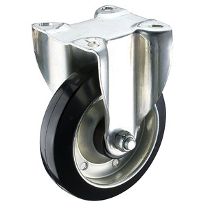 150 mm x 42 mm styva toppplatta hjul med mjuka gummihjul - 150 mm x 42 mm styva toppplatta hjul med mjuka gummihjul