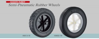 Semi-pneumatische rubberen wielen