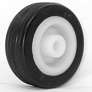 50 mm massief rubber op kunststof naafwielen