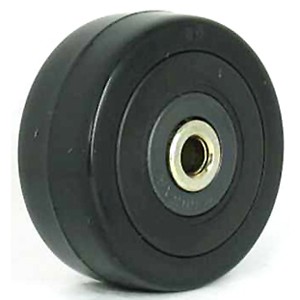 50 mm massief rubber op lagerwielen