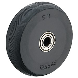 5" x 1-1/2" Solid Soft Rubber On Bearing Wheels - 5" x 1-1/2" Solid Soft Rubber On Bearing Wheels