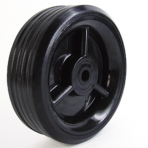 100mm Solid Rubber on Plastic Hub Wheels - 100mm Solid Rubber on Plastic Hub Wheels