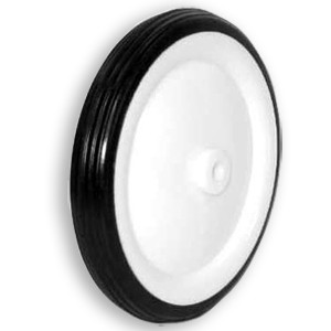 104 mm massief rubber op kunststof naafwielen - 104 mm massief rubber op kunststof naafwielen