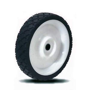 Cao su rắn 150mm trên bánh xe trung tâm bằng nhựa - Cao su rắn 150mm trên bánh xe trung tâm bằng nhựa