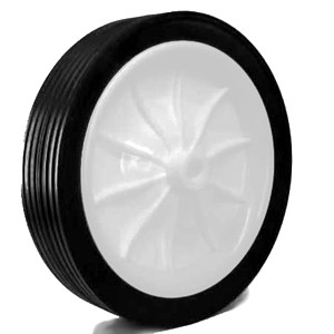 Borracha sólida de 185 mm em rodas de cubo de plástico - Borracha sólida de 185 mm em rodas de cubo de plástico