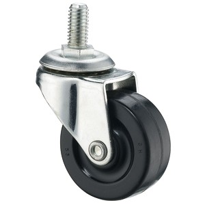 50mm Threaded Stem Casters With Soft Rubber Wheels