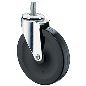 5" x 7/8" Threaded Stem Casters With Soft Rubber Wheels