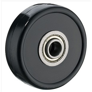 3" x 1" Solid Soft Rubber On Bearing Wheels - 3" x 1" Solid Soft Rubber On Bearing Wheels