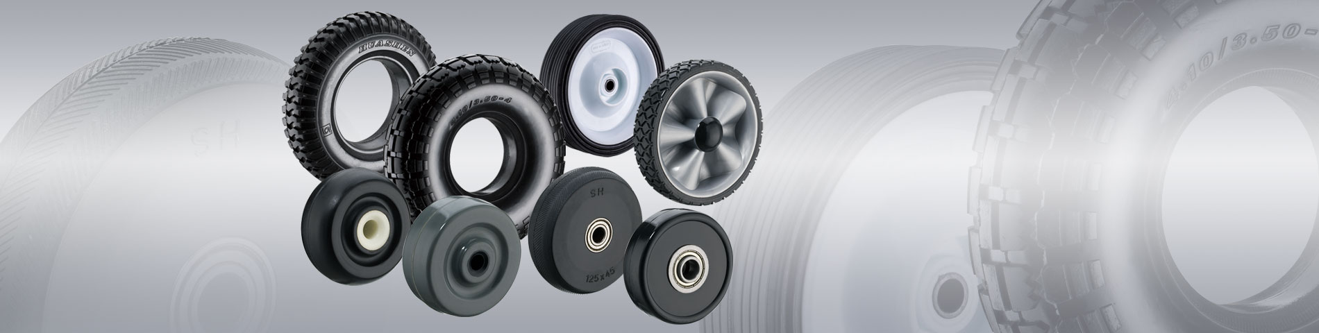 Variety of Rubber Wheels Manufacturing