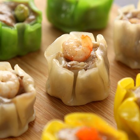 ANKO shumai maker can extrude filling with shrimp dices