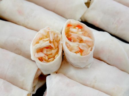 ANKO’s machine can produce Spring Rolls with raw ingredients