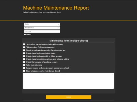 After any maintenance is performed, the information can be manually uploaded to the ANKO Reporting Platform