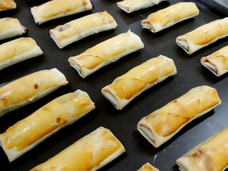 Baked into beautiful and crispy Spring Rolls