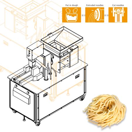 ANKONDL-100 komercinis makaronų aparatas, skirtas sukurti naujoviškus produktus makaronų gamintojams