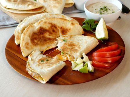 Quesadillas made with pork filling