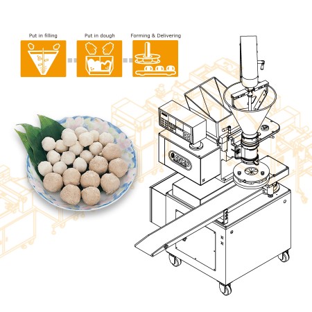 Diseño de maquinaria de máquina de llenado y formación multipropósito para empresa indonesia
