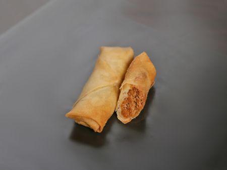 Spring Rolls made with a cooked ground beef filling
