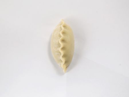 The Pierogi is formed with perfect wave pleats
