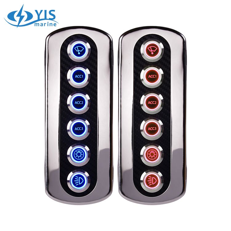 20A Stainless Steel Push Button Switches Panel