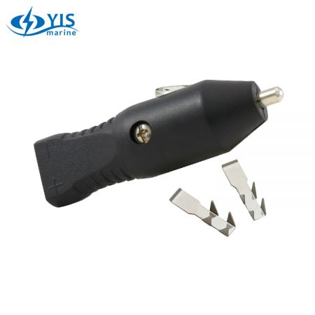 Cig. Lighter Plug with Insert 'n' Lock Terminals - AP106-Cigarette Lighter Plug with Quick Insert-and-Lock Terminals