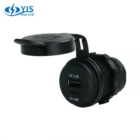 PD (Power Delivery) 45W USB 1A+1C Charger - Type C port - PD 18W
