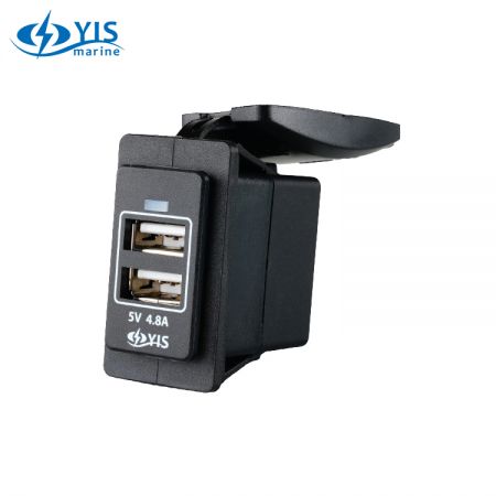 Dubbelport USB-laddaruttag - AS235 marin USB-laddaruttag (2 portar)