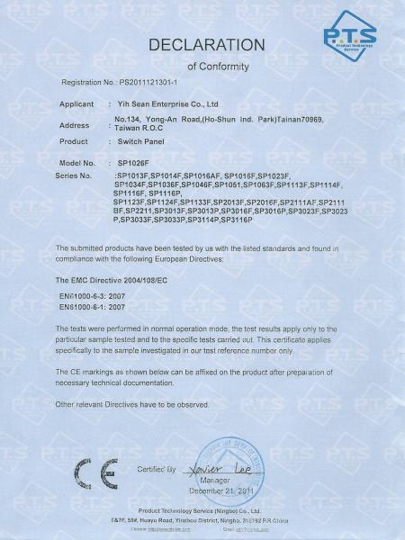 Switch Panel EMC-certifiering