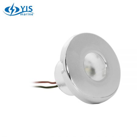 LED stegljus (rund) - LS101-LED stegljus med frontplatta i rostfritt stål