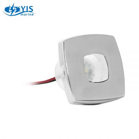 LED-stegljus (fyrkantig) - LS111-LED stegljus med frontplatta i rostfritt stål