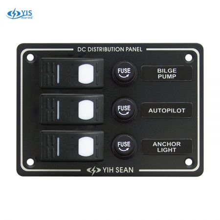 3P Water-resistant Switch Panel (Fuse) - SP3013F-3P Water-resistant Switch Panel with Fuses