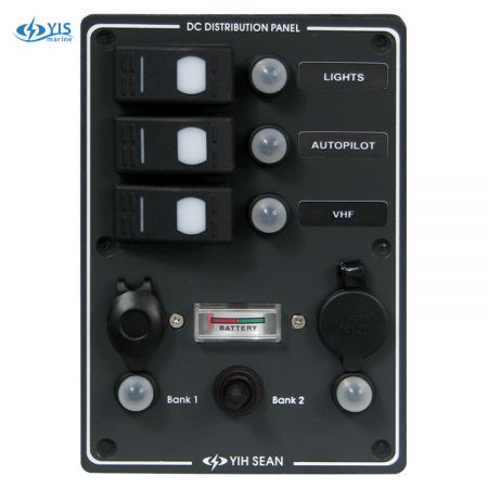 Water-resistant Switch Panel with Dual Sockets - SP3023P-Water-resistant Switch Panel with Dual Sockets