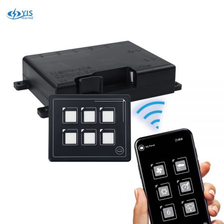 6P Мембранная сенсорная панель управления с управлением через приложение для мобильного телефона через Bluetooth - SP5106A-6PМембранная сенсорная панель управления с управлением через приложение мобильного телефона через Bluetooth