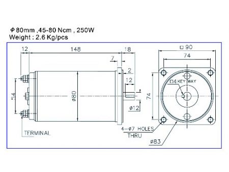 250W高出力設計ブラシモーター12V 24V | 惑星ギアモーターの製造業者