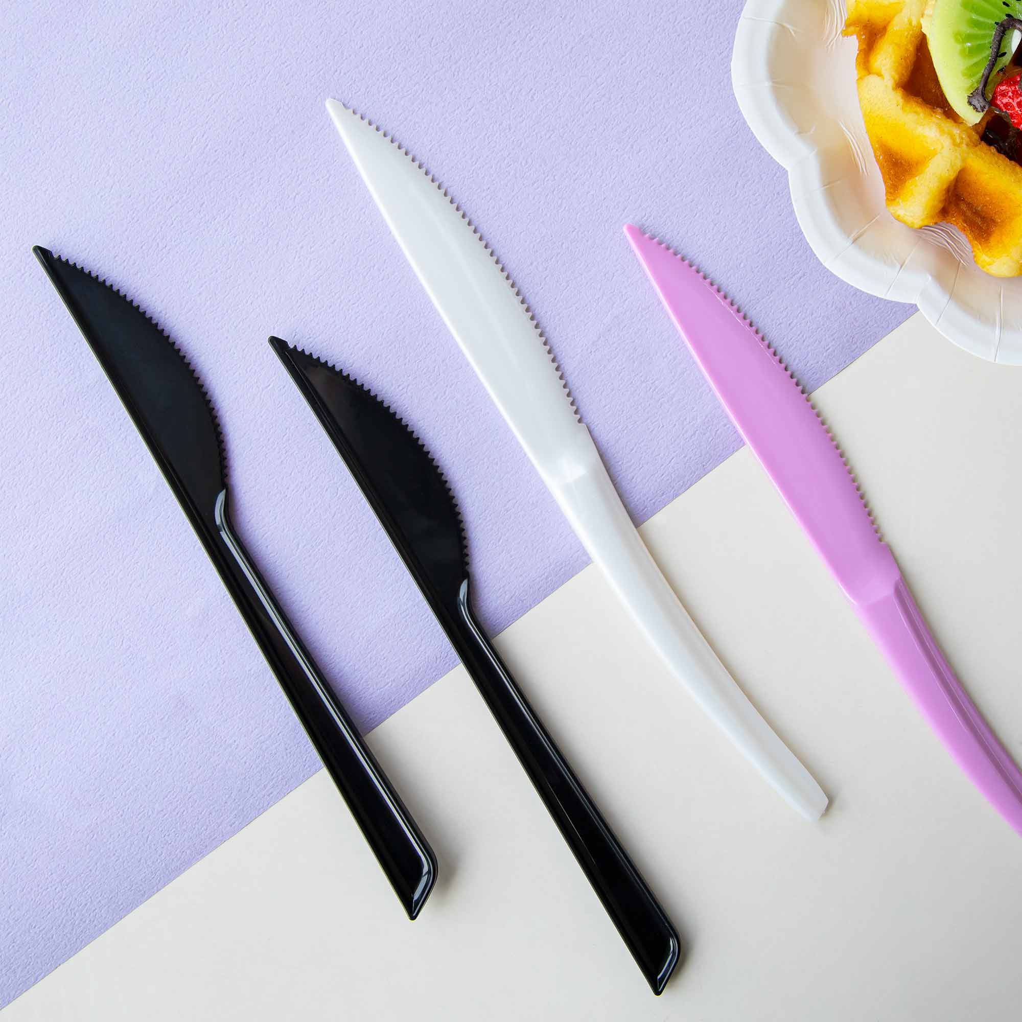 プラスチックナイフ、使い捨てナイフ、使い捨てナイフサブ-台湾高品質 