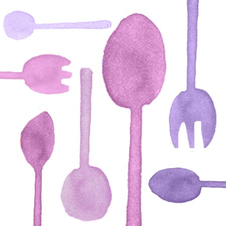Elegant Purple Cutlery - Tair Chu Elegant Purple Cutlery