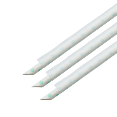 D6*L195mm Single Wrapped Paper Straw With Piercing End - D:6mm Penyedut Penyedut Kertas
