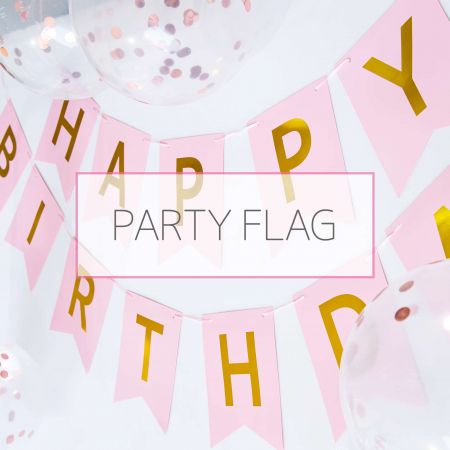 Party Flag - HBD banner for birthday party
