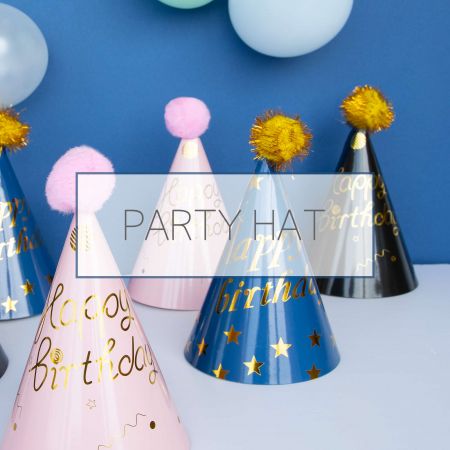 ปาร์ตี้หมวก - หมวกปาร์ตี้สีสันสดใสสำหรับวันเกิดหรือวันครบรอบใดๆ