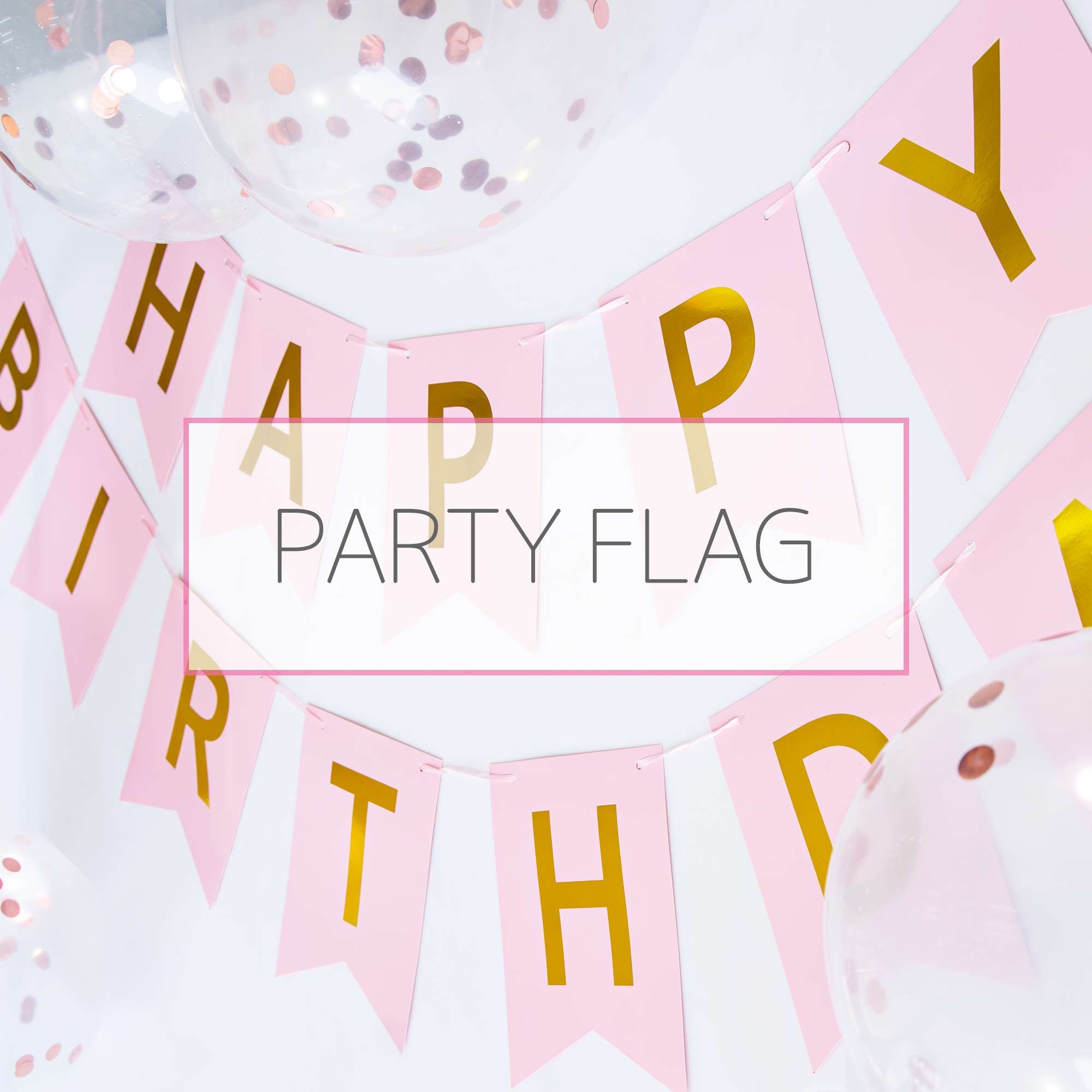 Bandeira do partido - Banner HBD para festa de aniversário