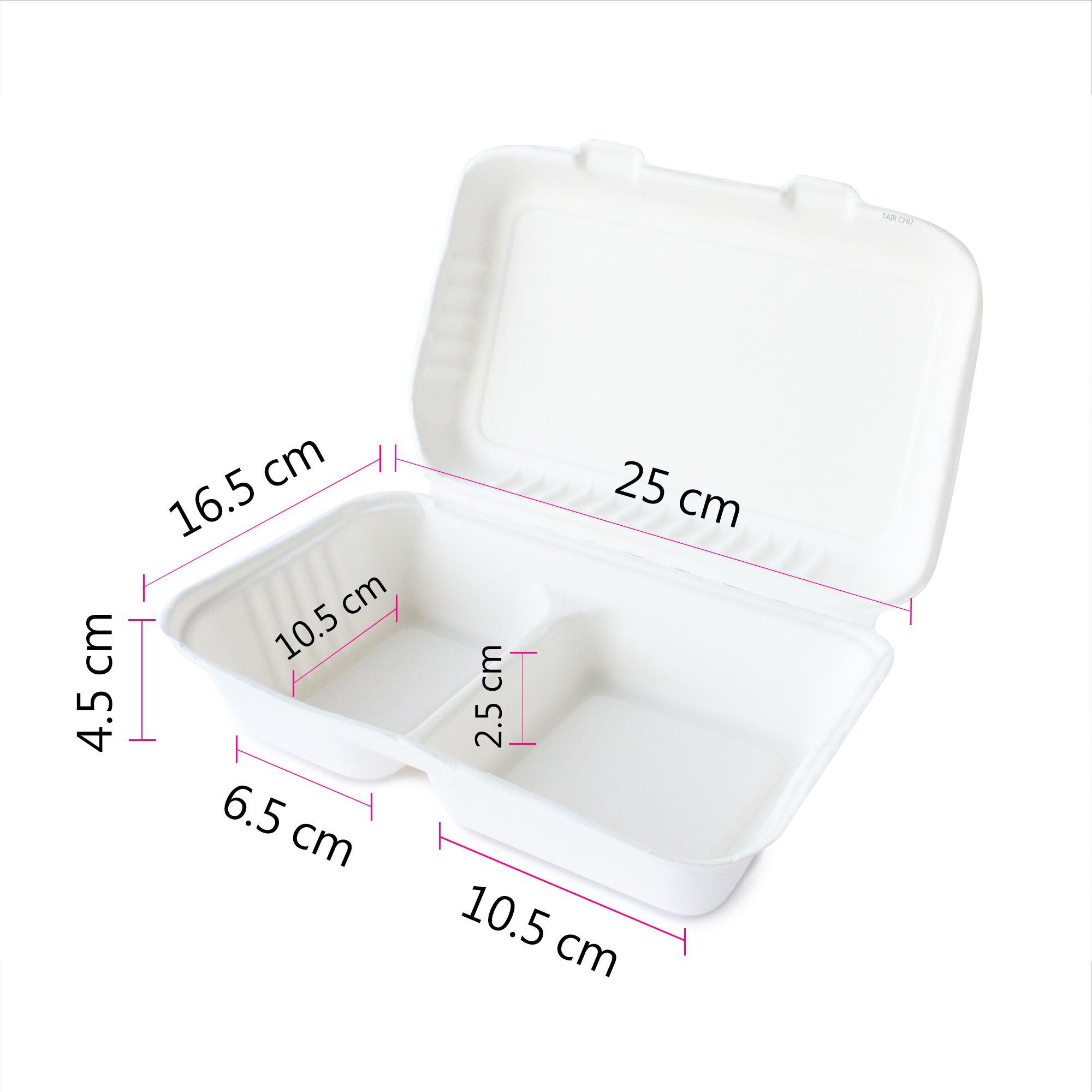 Bagasse Rectangle Meal Container 1000ml Supply Iso Haccp In House Manufacturing Tair Chu