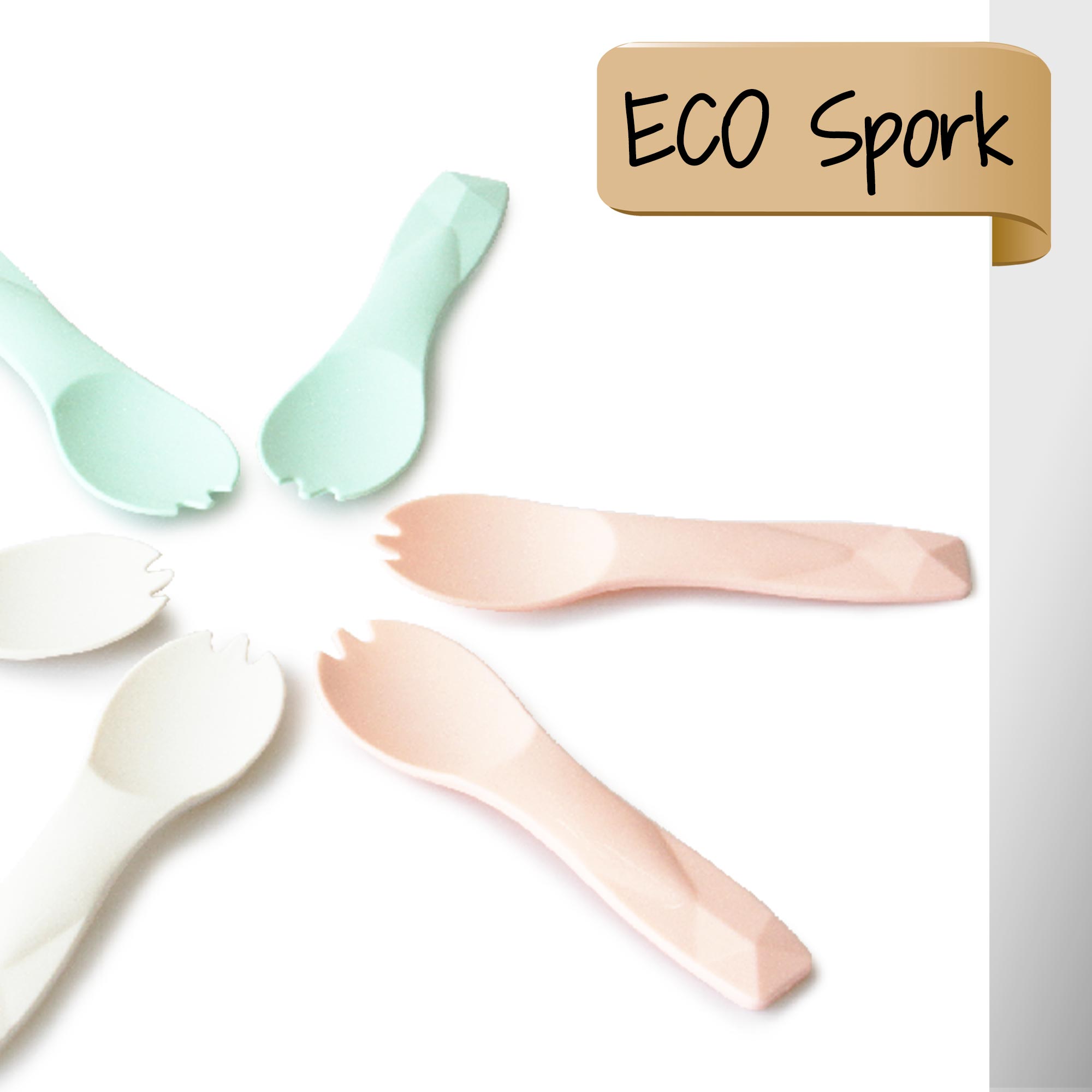 PLA/CPLA Spork ECO Friendly Sporks, Corn Starch and Compostable