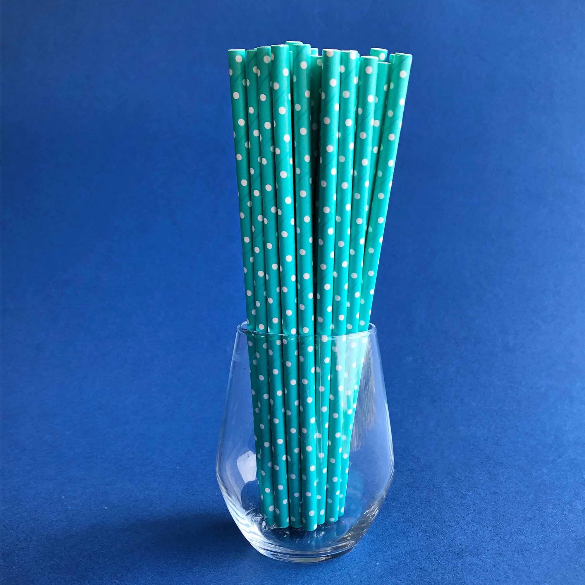 D6*L195mm Paper Straw With Polka Dot Party Paper Straw Made in