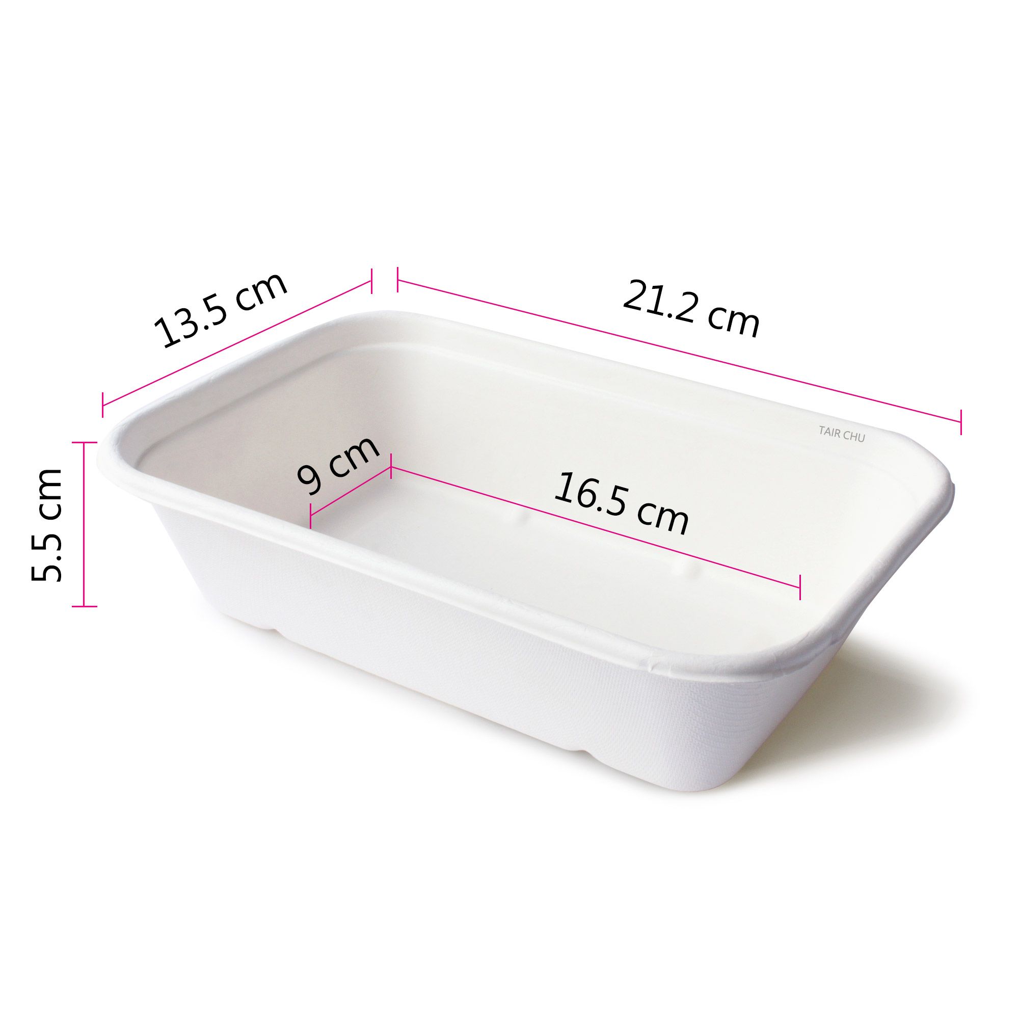 Bagasse Rectangle Meal Container(1000ml) Supply. ISO & HACCP In-House ...