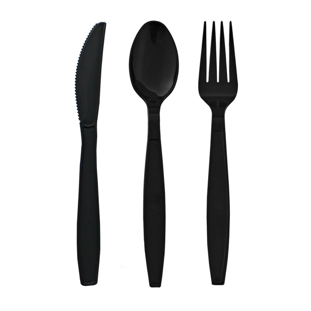 17cm Heavy Duty Cutlery Set Plastic Cutlery Set with Long Handle