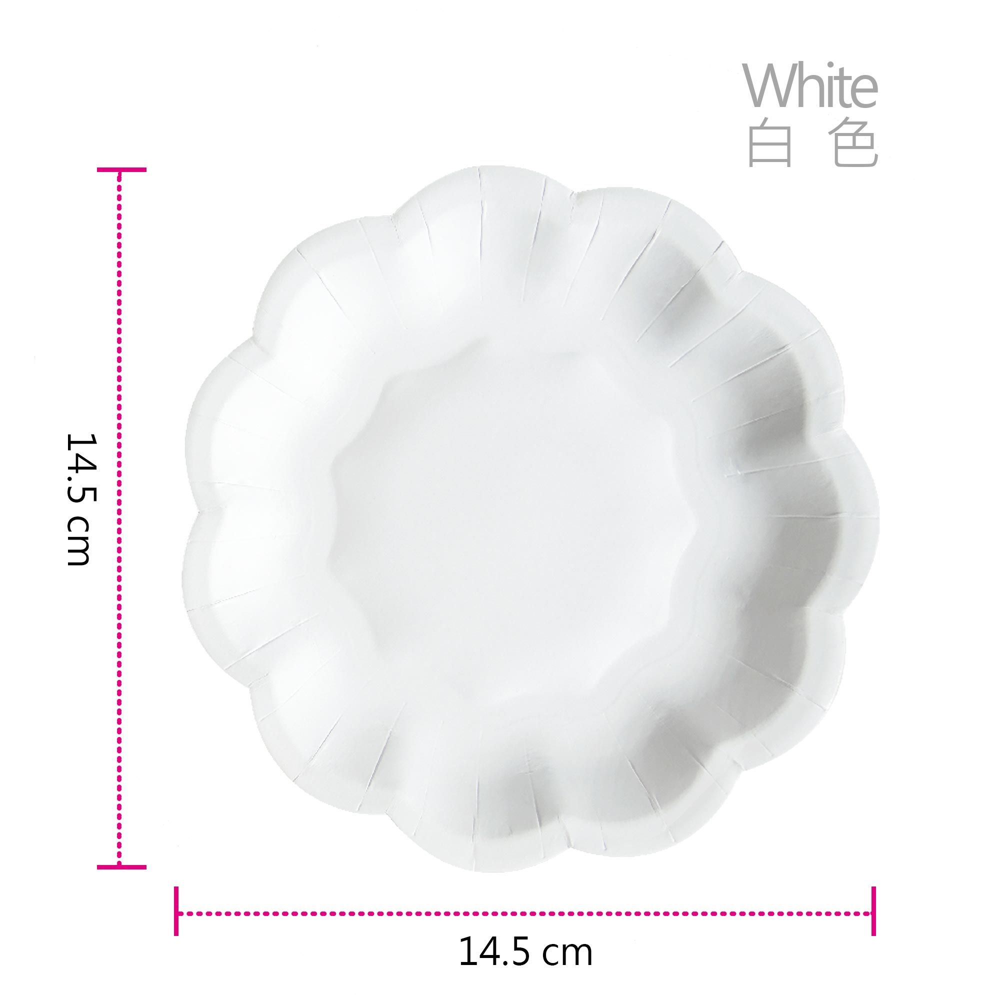 จานเค้กกระดาษรูปดอกไม้พร้อมส้อมเค้ก ISO & HACCP การผลิตภายในองค์กร