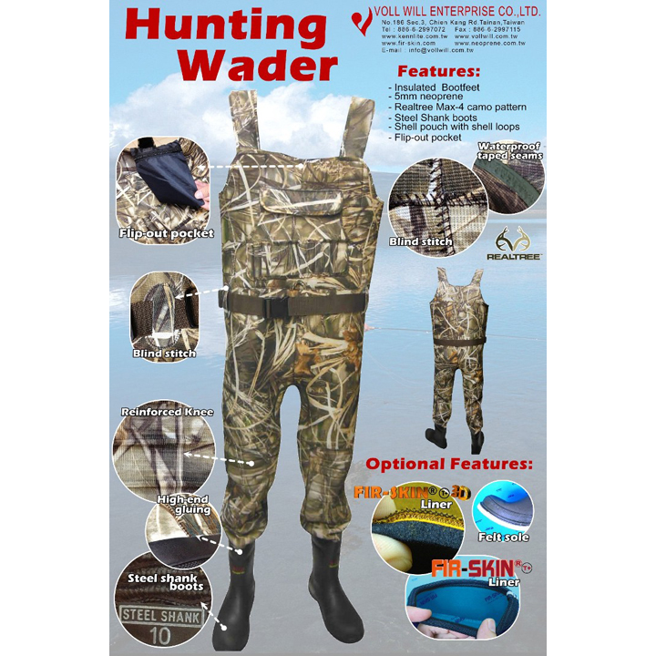 Neoprene Neoprene Wader Neoprene Fishing BootFoot Waders