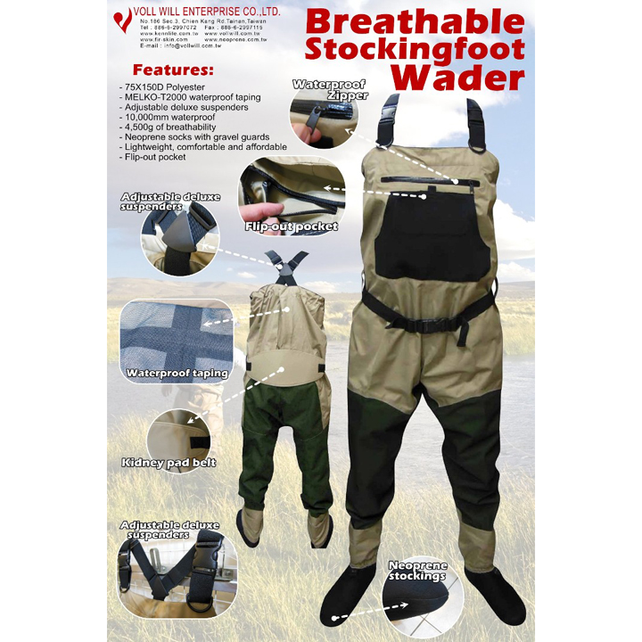 Neoprene Breathable Wader Neoprene Fishing BootFoot Waders